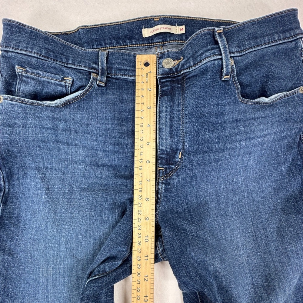 Levi's Classic Straight Jeans 14S W32 L28 Mid‎ Rise Denim - Picture 7 of 12